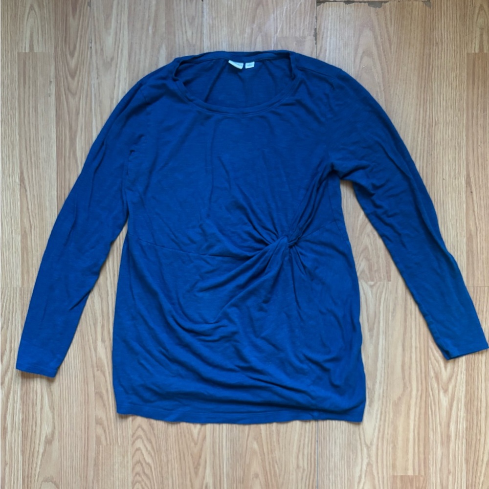 GAP Maternity Deep Blue Long Sleeve Women's Top